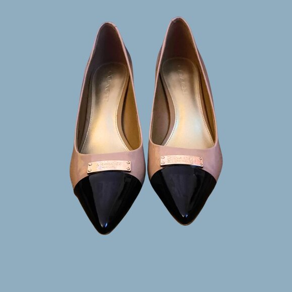 Coach Patent Leather Two-Tone Pumps – Size 8.5 | Blush & Black Classic. w/ Box - Picture 4 of 10